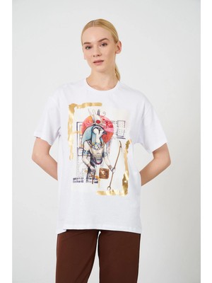 Tiffany & Tomato Ra Baskılı Süprem T-Shirt