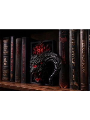 Book Nook Balrog Kitap Tutucu Kitaplık Dekoru Orta Dünya Figürü Balrog Figürü