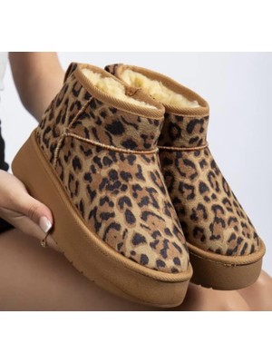 Bags Shoes Kuum London K11Y02 Kadın İçi Tüylü Kalın Tabanlı Kısa Boy Ug Bot