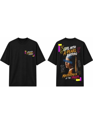Tomris Dtg Baskı Girl With A Pearl Earring Oversize T-Shirt