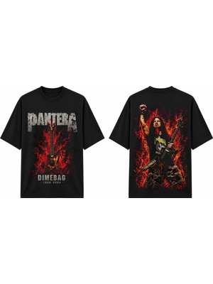 Tomris Dtg Baskı Pntr Dimebag Vintage Koleksiyon Oversize T-Shirt