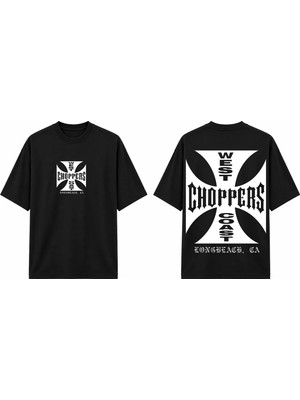 Tomris Dtg Baskı W.c.choppers Vintage Koleksiyon Oversize T-Shirt