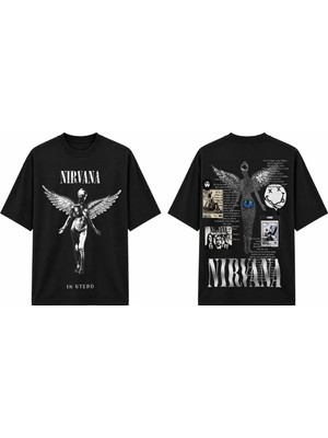 Tomris Dtg Baskı Nrvn Kurt Cobain Oversize T-Shirt