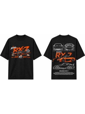 Tomris Dtg Baskı Mzd Rx-7 Oversize T-Shirt