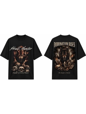 Tomris Dtg Baskı The Hunger Is Forever Kurt Temalı Oversize T-Shirt