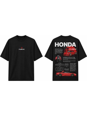 Tomris Dtg Baskı Honda Nsx Oversize T-Shirt
