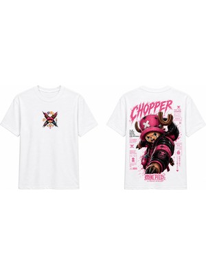 Tomris Dtg Baskı One Piece Tony Tony Chopper Anime Oversize T-Shirt