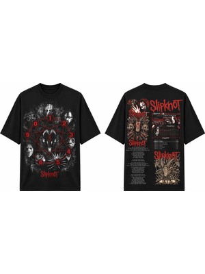 Tomris Dtg Baskı Slpknot Snuff Şarkı Sözlü Vintage Koleksiyon Oversize T-Shirt