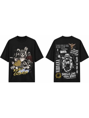 Tomris Dtg Baskı Nrvn In Bloom Goth Oversize T-Shirt