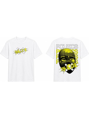 Tomris Dtg Baskı Politics Oversize T-Shirt