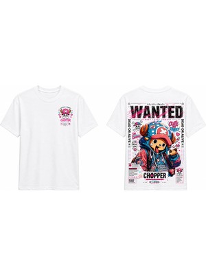 Tomris Dtg Baskı One Piece Chopper Anime Streetwear Oversize T-Shirt