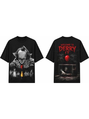 Tomris Dtg Baskı Pennywise Oversize T-Shirt