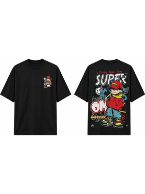 Tomris Dtg Baskı Super Made Of Oversize T-Shirt
