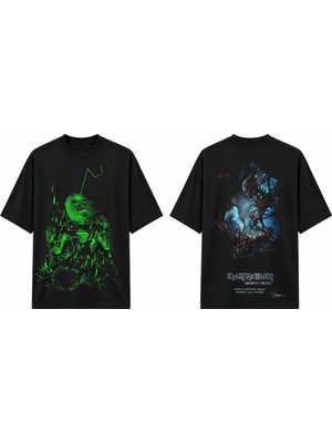 Tomris Dtg Baskı Ironmaiden Killers Eddie Oversize T-Shirt