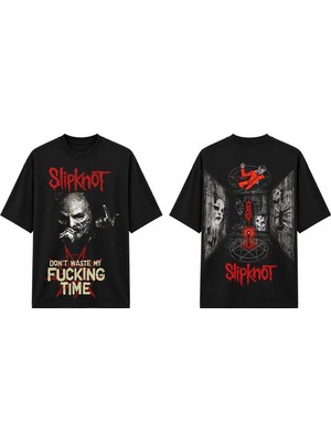 Tomris Dtg Baskı Slpknot Vintage Koleksiyon Oversize T-Shirt