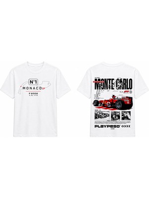 Tomris Dtg Baskı Ferrari F2002 Monte Carlo Oversize T-Shirt