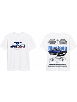 Tomris Dtg Baskı Klasik Muscle Car  Oversize T-Shirt