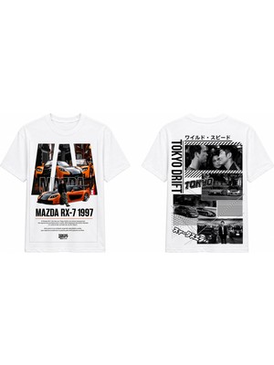 Tomris Dtg Baskı  Rx-7 Oversize T-Shirt