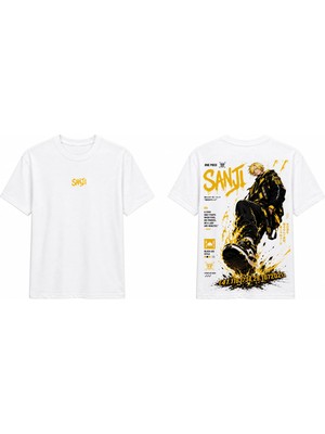 Tomris Dtg Baskı One Piece Sanji Black Leg Anime Oversize T-Shirt