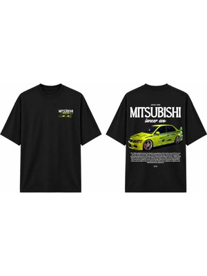 Tomris Dtg Baskı Mitsubishi Lancer Evo Oversize T-Shirt