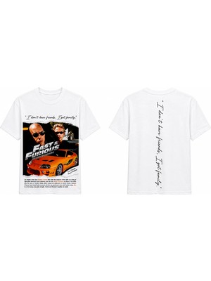 Tomris Dtg Baskı Fast & Furious Dominic Toretto Paul Walker Oversize T-Shirt