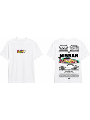 Tomris Dtg Baskı Nissan 350Z Drift Edition Jdm Oversize T-Shirt