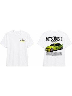 Tomris Dtg Baskı Mitsubishi Lancer Evo Oversize T-Shirt