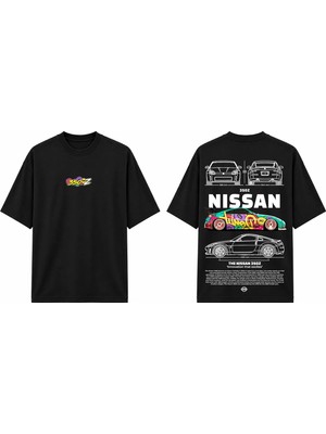 Tomris Dtg Baskı Nissan 350Z Drift Edition Jdm Oversize T-Shirt