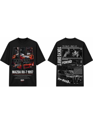 Tomris Dtg Baskı  Rx-7 Oversize T-Shirt
