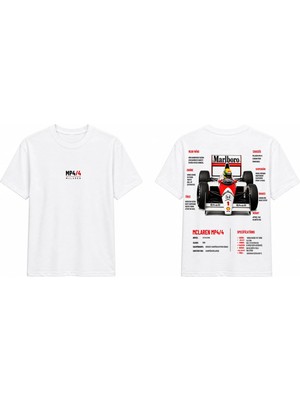 Tomris Dtg Baskı Mclaren Mp4/4 Formula One Oversize T-Shirt