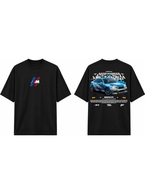 Tomris Dtg Baskı Need For Speed M3 Gtr Oversize T-Shirt