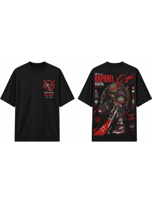 Tomris Dtg Baskı Raphael Ninja Kaplumbağalar Oversize T-Shirt