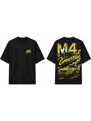Tomris Dtg Baskı M4 Competition Motorsport Oversize T-Shirt