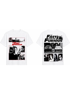 Tomris Dtg Baskı Fast And Furious Brian O'coner Vin Disell Oversize T-Shirt