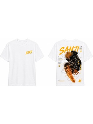 Tomris Dtg Baskı One Piece Vinsmoke Sanji Anime Oversize T-Shirt