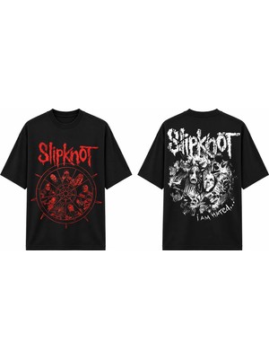 Tomris Dtg Baskı Slpknot Heretic Anthem Vintage Koleksiyon Oversize T-Shirt