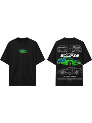 Tomris Dtg Baskı Mitsubishi Eclipse Jdm Oversize T-Shirt