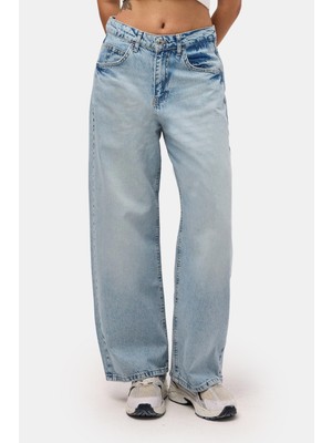 It's Basic Kadın Ice 4s6-27 Baggy Low Rise Fit Tokyo %100 Koton Denim Jean