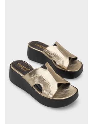 Capone Outfitters Hakiki Deri Süet Dolgu Topuklu Kadın Sandalet