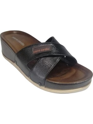 Pierre Cardin PC-7010 Kadın Çapraz Bantlı Anatomic Dolgu Taban Terlik