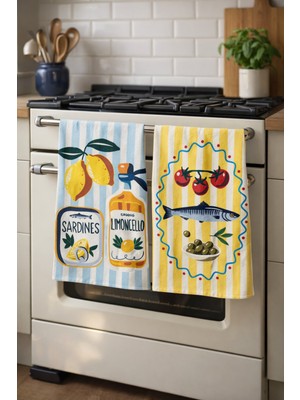 Empressco Desenli Mutfak Havlusu 2'li Set 30X50 Cm, Şık ve Fonksiyonel Tasarım