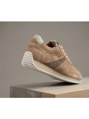 Growish GD0115 Hakiki Nubuk Deri Termoaktif Taban Üst Kalite Koku Yapmaz Çift Renk Hafif Taban Sneaker Spor Ayakkabı