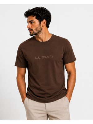 Lufian Erkek Baskılı Bisiklet Yaka Premium Basic Günlük Tişört