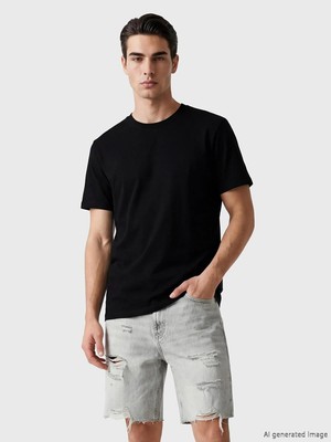 LC Waikiki Bisiklet Yaka Erkek Penye Tişört  (S6)