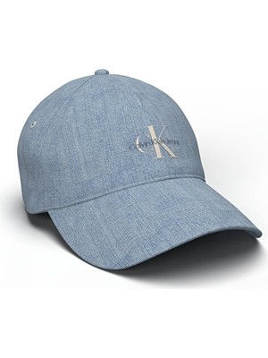 Calvin Klein Kadın Monogram Embroidery Denım Baseball Şapka