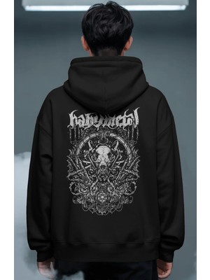 Sevbano Babymetal Rock Metal Müzik Grubu Sırt Baskılı Unisex Oversize Premium Hoodie