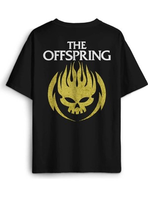  The Offspring Rock Punk Music Baskılı Oversize T-Shirt Siyah Unisex Tişört