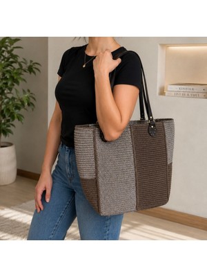 3K Collection Handmade Makrome Simli Midi Çanta