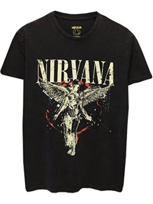 Empressco Yıkamalı Eskitme Kumaş Unisex Rock Müzik Tişörtü