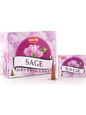 Sage Aromalı Konik Tütsü
